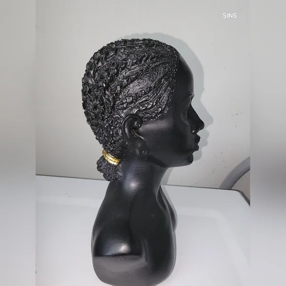 African Art Sculptures, Creative African American Bust, - Picture 2 of 5